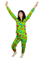 Grippy Gang Adult Pajama Set Organic Cotton Loungewear | Grippies