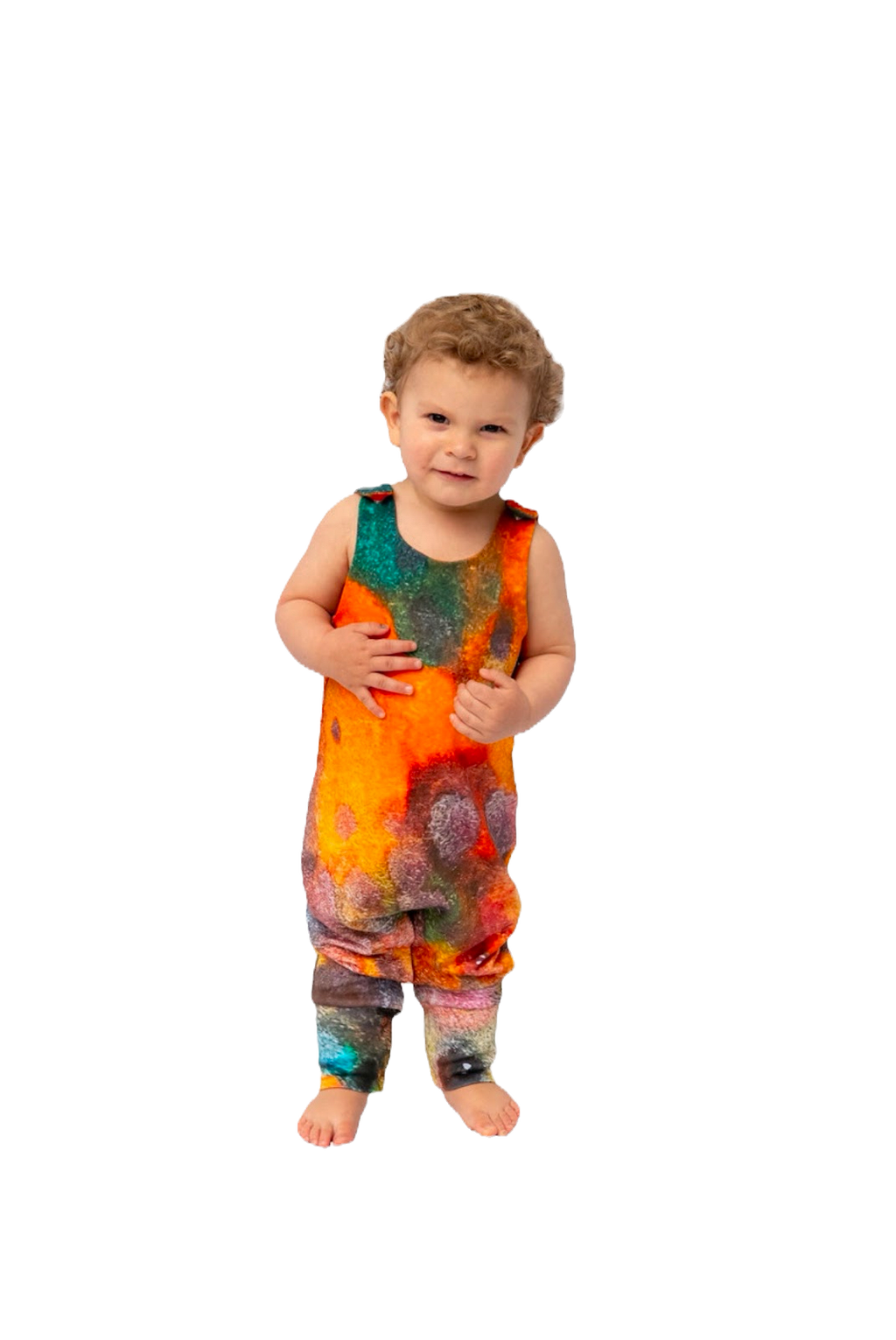 Homemade Watercolor Romper Artistic Baby Outfit | Grippies
