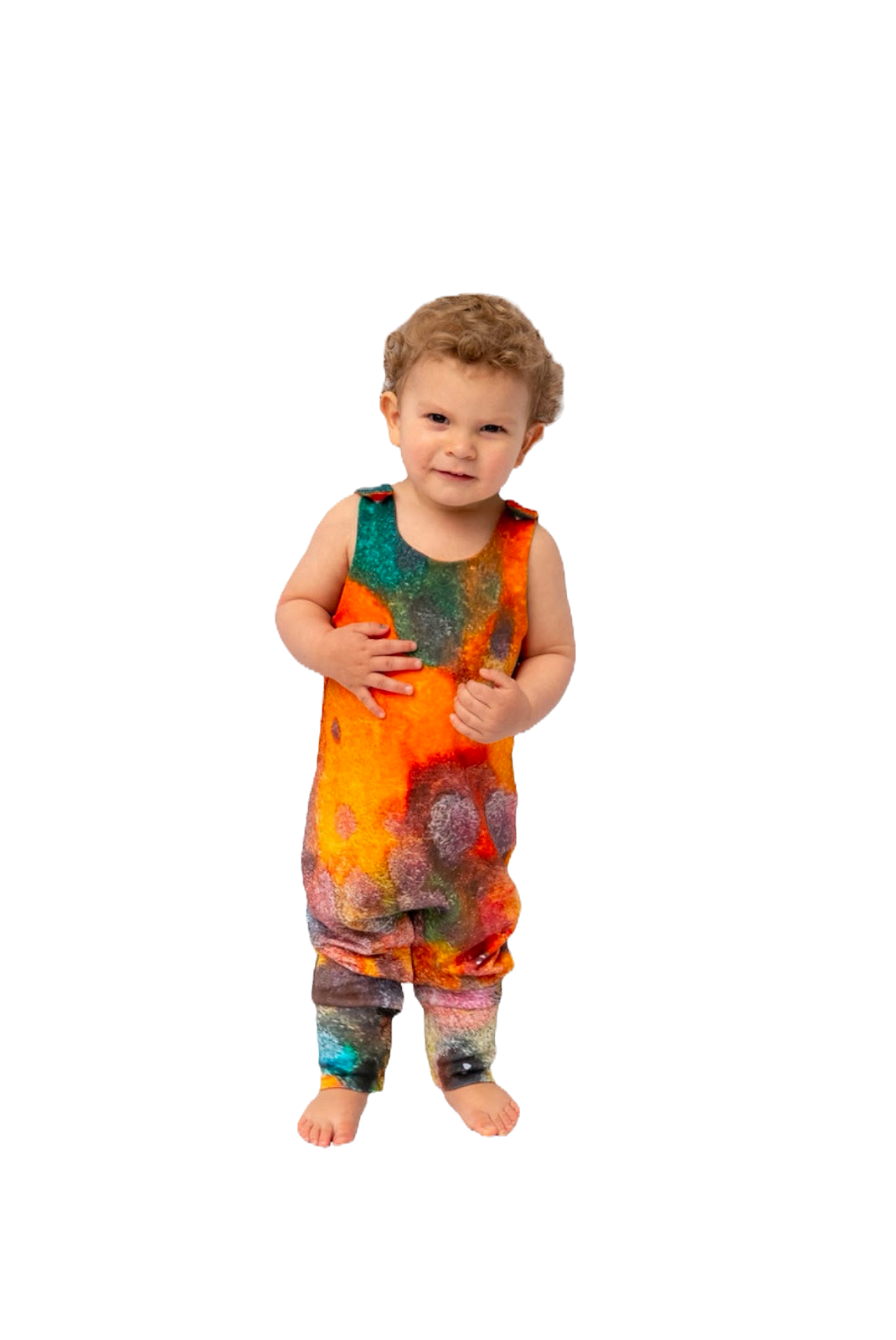 Homemade Watercolor Romper Artistic Baby Outfit | Grippies