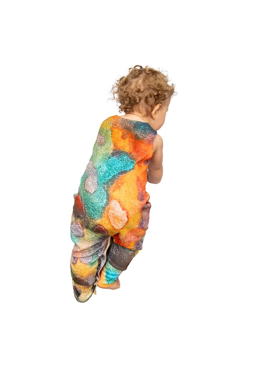 Homemade Watercolor Romper Artistic Baby Outfit | Grippies