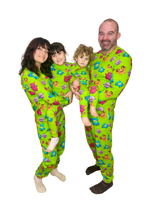 Grippy Gang Adult Pajama Set Organic Cotton Loungewear | Grippies