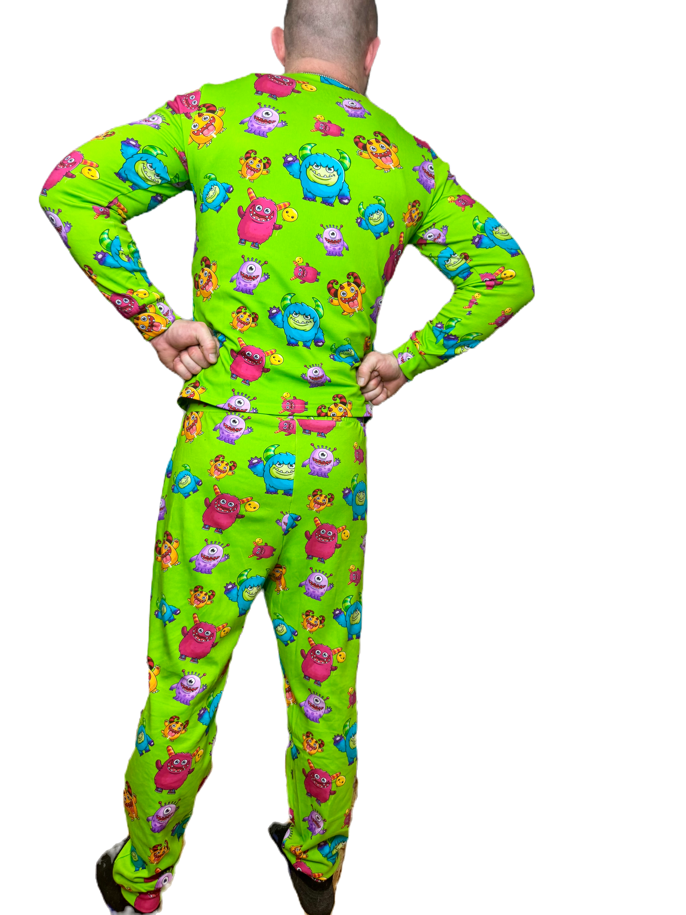 Grippy Gang Adult Pajama Set Organic Cotton Loungewear | Grippies