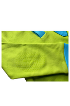 Happy Monster Romper Lime Green Baby Crawling Suit | Grippies