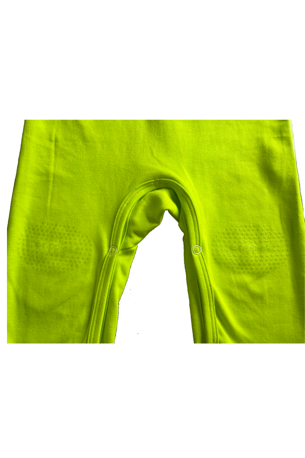 Happy Monster Romper Lime Green Baby Crawling Suit | Grippies
