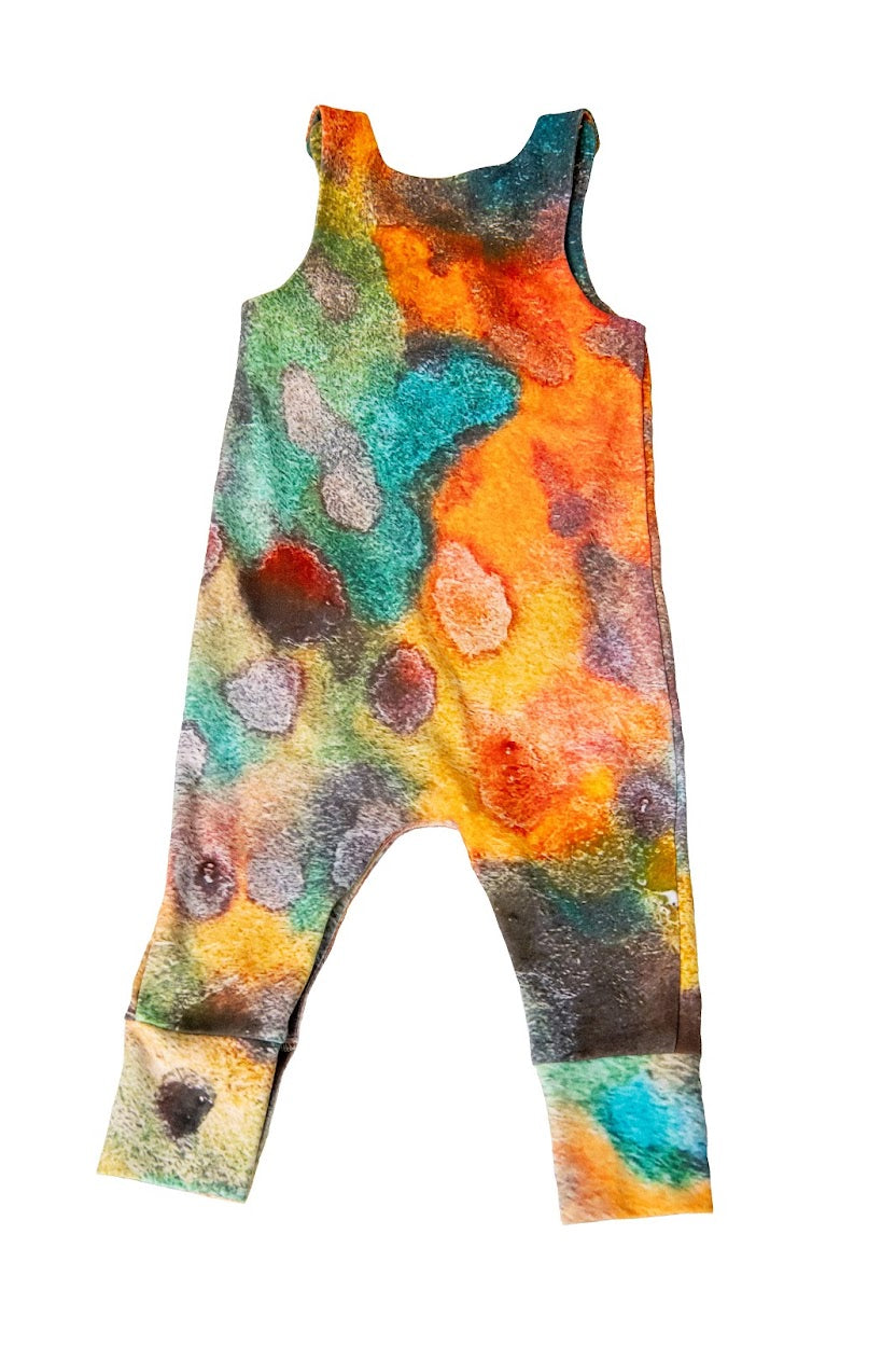 Homemade Watercolor Romper Artistic Baby Outfit | Grippies