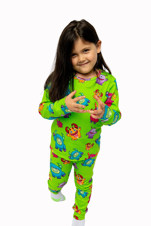 Grippy Gang Youth Pajama Set Organic Cotton Sleepwear | Grippies